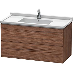 Duravit L-Cube vanity unit LC626602121 102 x 46.9 cm, dark walnut, 2 drawers, wall-hung
