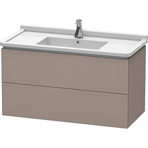 L-Cube Duravit vasque LC626604343 102 x 46,9 cm, basalte mat, 2 tiroirs, suspendu