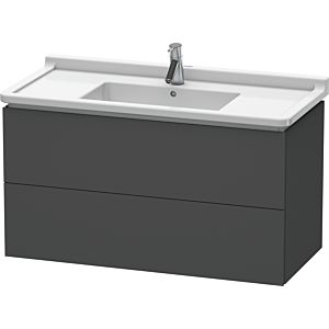 L-Cube Duravit vasque LC626604949 102 x 46,9 cm, graphite mat, 2 tiroirs, suspendu