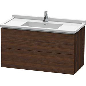 Duravit L-Cube Waschtisch-Unterschrank LC626606969 102 x 46,9 cm, nussbaum gebürstet, 2 Schubkästen, wandhängend