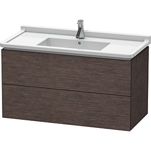 Duravit L-Cube Waschtisch-Unterschrank LC626607272 102 x 46,9 cm, eiche dunkel gebürstet, 2 Schubkästen, wandhängend