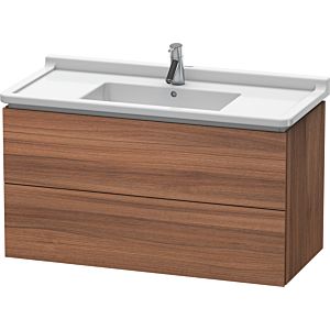 L-Cube Duravit vasque LC626607979 102 x 46,9 cm, noyer naturel, 2 tiroirs, suspendu