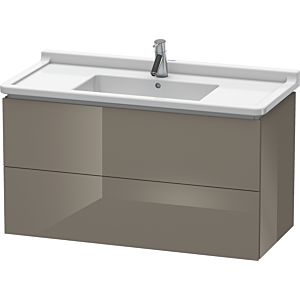 Duravit L-Cube Waschtisch-Unterschrank LC626608989 102 x 46,9 cm, flannel grey hochglanz, 2 Schubkästen, wandhängend