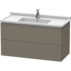 Duravit L-Cube vanity unit LC626609090 102 x 46.9 cm, flannel gray silk matt, 2 drawers, wall-hung