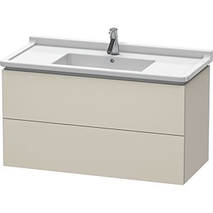 Duravit L-Cube vanity unit LC626609191 102 x 46.9 cm, matt taupe, 2 drawers, wall-hung