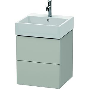 Duravit L-Cube vanity unit LC627400707 48.4 x 45.9 cm, concrete gray matt, 2 drawers, wall-hung