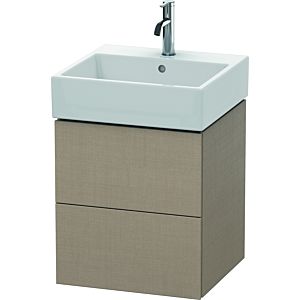 L-Cube Duravit vasque LC627407575 48,4 x 45,9 cm, lin, 2 tiroirs, suspendu