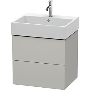 Duravit L-Cube vanity unit LC627500707 58.4x 45.9 cm, concrete gray matt, 2 drawers, wall-hung