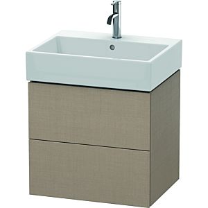 L-Cube Duravit vasque LC627507575 58,4x 45,9 cm, lin, 2 tiroirs, suspendu