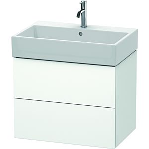 Duravit L-Cube vanity unit LC627601818 68.4 x 45.9 cm, matt white, 2 drawers, wall-hung