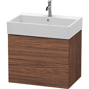 Duravit L-Cube vanity unit LC627602121 68.4 x 45.9 cm, dark walnut, 2 drawers, wall-hung
