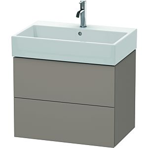 Duravit L-Cube Waschtisch-Unterschrank LC627604343 68,4 x 45,9 cm, basalt matt, 2 Schubkästen, wandhängend