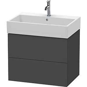 Duravit L-Cube Waschtisch-Unterschrank LC627604949 68,4 x 45,9 cm, graphit matt, 2 Schubkästen, wandhängend