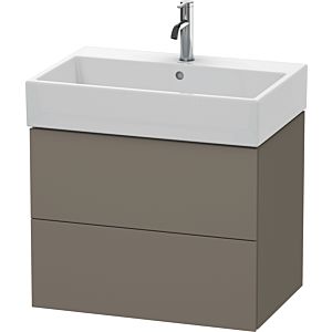 L-Cube Duravit vasque LC627609090 68,4 x 45,9 cm, flanelle gris soie mat, 2 tiroirs, suspendu