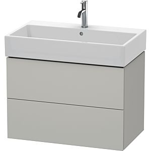 Duravit L-Cube vanity unit LC627700707 78.4x 45.9 cm, concrete gray matt, 2 drawers, wall-hung