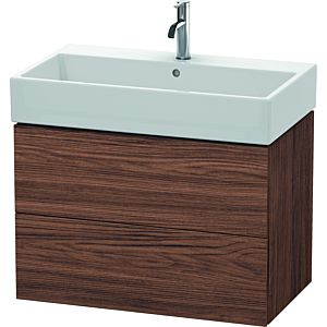 Duravit L-Cube Waschtisch-Unterschrank LC627702121 78,4x 45,9 cm, nussbaum dunkel, 2 Schubkästen, wandhängend