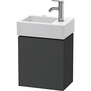 L-Cube Duravit vasque LC6293L4949 36,4x24,1x40cm, suspendu, porte à gauche, graphite mat