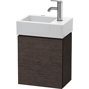 L-Cube Duravit vasque LC6293L7272 36,4x24,1x40cm, suspendu, porte à gauche, chêne foncé brossé