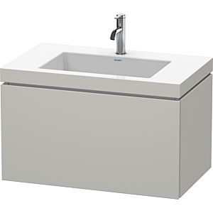 Duravit L-Cube vanity unit LC6917O0707 80 x 48 cm, 2000 tap hole, concrete gray matt, 2000 pull-out