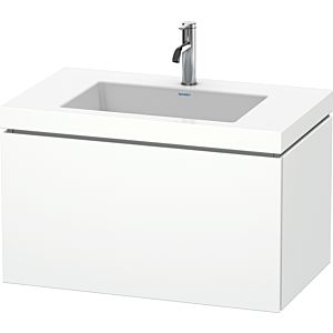 Duravit L-Cube Waschtisch-Unterschrank LC6917O1818 80 x 48 cm, 1 Hahnloch, weiß matt, 1 Auszug