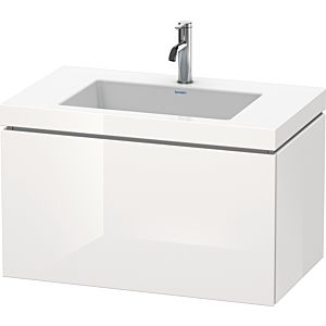 Duravit L-Cube Waschtisch-Unterschrank LC6917O8585 80 x 48 cm, 1 Hahnloch, weiß hochglanz, 1 Auszug
