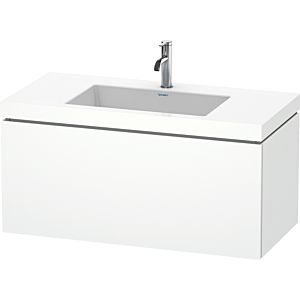 Duravit L-Cube Waschtisch-Unterschrank LC6918O1818 100 x 48 cm, 1 Hahnloch, weiß matt, 1 Auszug