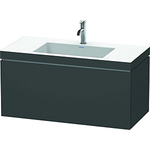 Duravit L-Cube vanity unit LC6918O4949 100 x 48 cm, 2000 tap hole, graphite matt, 2000 pull-out