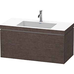 Duravit L-Cube vanity unit LC6918O7272 100 x 48 cm, 2000 tap hole, brushed dark 2000 , match2 pull-out