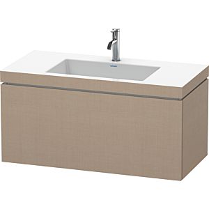 L-Cube Duravit vasque LC6918O7575 100 x 48 cm, trou pour robinet 2000 , lin, coulissant 2000