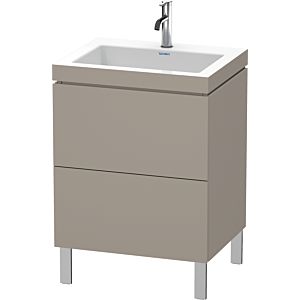 L-Cube Duravit vasque LC6936O4343 60 x48 cm, 2000 , basalte mat, 2 coulissants, au sol