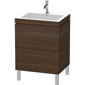 L-Cube Duravit vasque LC6936O6969 60 x48 cm, trou pour robinet match2, noyer brossé, 2 2000