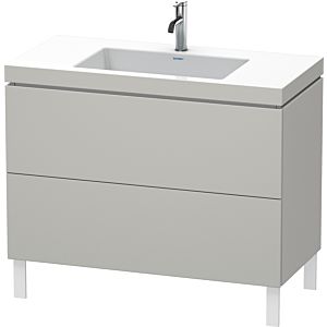 Duravit L-Cube vanity unit LC6938O0707 100 x 48 cm, match2 tap hole, concrete gray matt, 2 2000