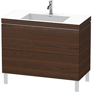 Duravit L-Cube vanity unit LC6938O6969 100 x 48 cm, match2 tap hole, brushed walnut, 2 2000