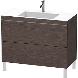 L-Cube Duravit vasque LC6938O7272 100 x 48 cm, trou pour robinet match2, chêne foncé brossé, 2 2000