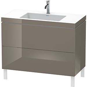 Duravit L-Cube vanity unit LC6938O8989 100 x 48 cm, match2 tap hole, flannel gray high gloss, 2 2000