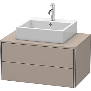Duravit XSquare Waschtisch-Unterschrank XS491004343 80x40x54,8cm, 2 Schubkästen, Basalt matt