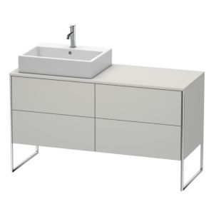 Duravit XSquare Waschtisch-Unterschrank XS4923L0707 1400x538x548mm, 4 Auszüge, links, Betongrau matt