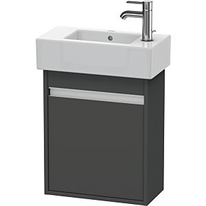 Ketho Duravit vasque KT6629R4949 45x22,5x55cm, suspendu, porte à droite, graphite mat