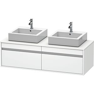 Duravit Ketho vanity unit KT6697B1818 140x55x42.6cm, for Wash Bowls outs, cut-out on both sides, matt white