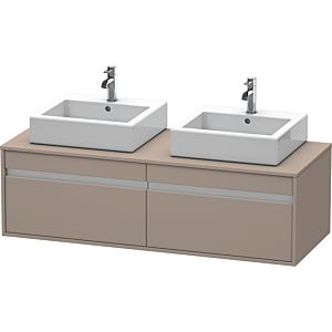 Duravit Ketho meuble sous-vasque KT6697B4343 140x55x42,6cm, pour Vasques  à poser , découpe des deux côtés, basalte mat