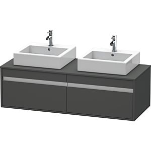 Duravit meuble sous-vasque Ketho Vasques  à poser , découpe des deux côtés, graphite mat