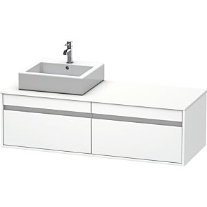 Duravit Ketho meuble sous-vasque KT6697L1818 140x55x42,6cm, pour Vasques  à poser , découpe à gauche, blanc mat