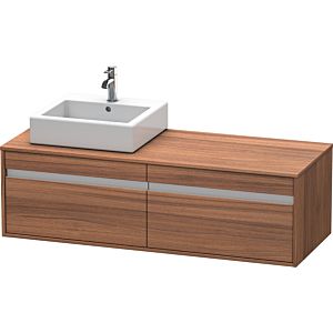 Duravit Ketho meuble sous-vasque KT6697L7979 140x55x42,6cm, pour Vasques  à poser , découpe à gauche, noyer naturel