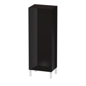 L-Cube Duravit tall cabinet LC1179R4040 50x36.3x132cm, door on the right, black high gloss