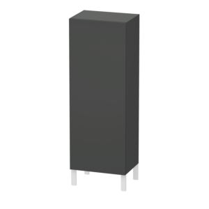 L-Cube Duravit tall cabinet LC1179R4949 50x36.3x132cm, door on the right, matt graphite