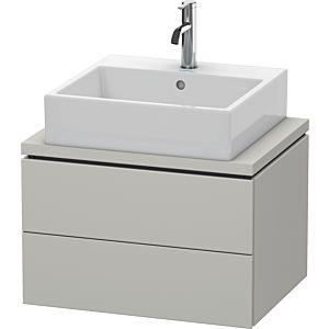 Duravit L-Cube Waschtisch-Unterschrank LC580500707 62 x 47,7 cm, betongrau matt, für Konsole, 2 Schubkästen