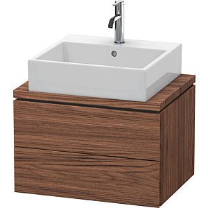 Duravit L-Cube Waschtisch-Unterschrank LC580502121 62 x 47,7 cm, nussbaum dunkel, für Konsole, 2 Schubkästen