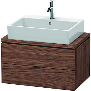 Duravit L-Cube Waschtisch-Unterschrank LC580602121 72 x 47,7 cm, nussbaum dunkel, für Konsole, 2 Schubkästen