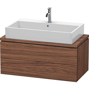 L-Cube Duravit vasque LC580802121 92 x 47,7 cm, noyer foncé, pour console, 2 tiroirs