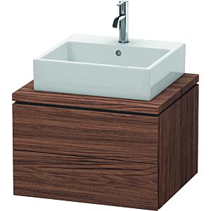 L-Cube Duravit vasque LC581502121 62 x 54,7 cm, noyer foncé, pour console, 2 tiroirs